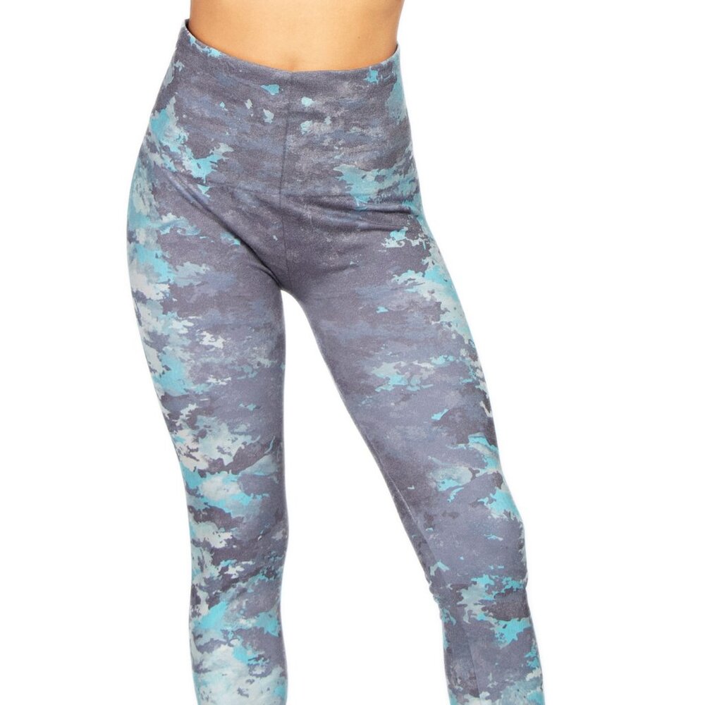 M. Rena Tie Dye Print Tummy Control Leggings. One Size